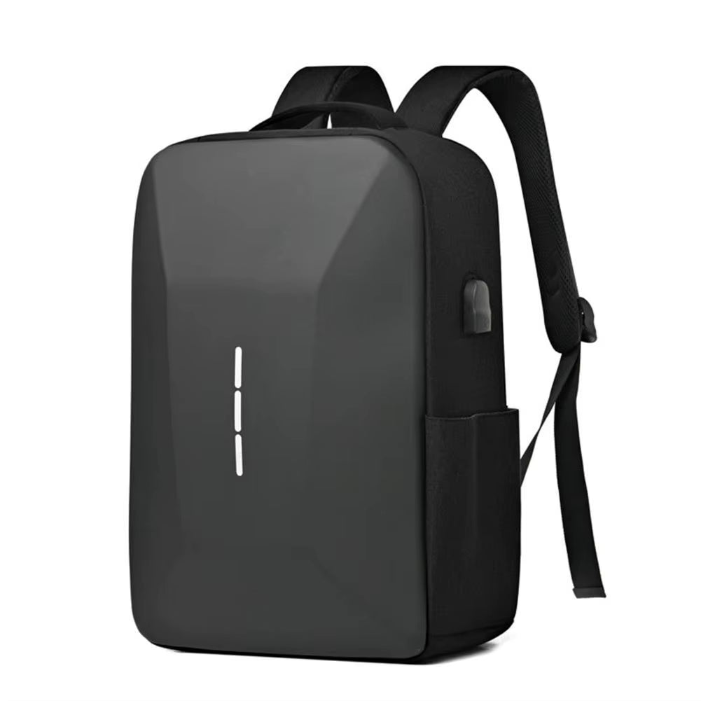 Men Portable Casual Backpack Large Capacity Zipper Daypack Secure Password Lock Waterproof with USB Charging Port Laptop Bag